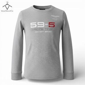 Hackett x Aston Martin Racing Long Sleeve Tee | Boys 9–10 | Like New